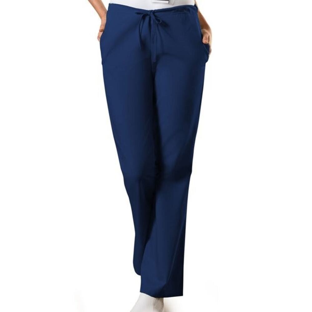 Cherokee Scrubs Pants Women's 2XL Navy Blue Flare Leg Drawstring #4101